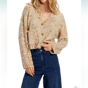 Billabong Catch Up Sweater in White Cap Size Medium